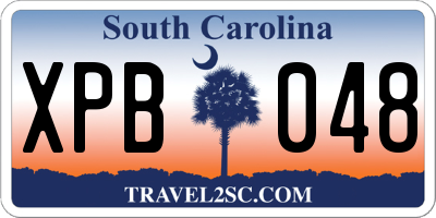 SC license plate XPB048