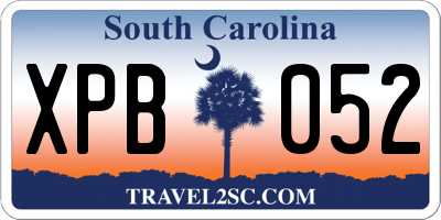 SC license plate XPB052
