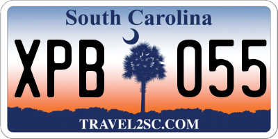SC license plate XPB055