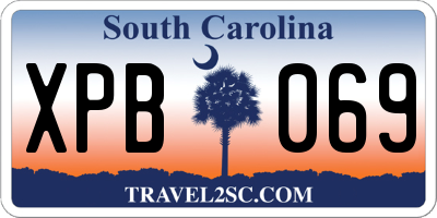SC license plate XPB069