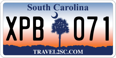 SC license plate XPB071