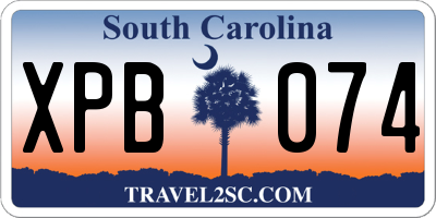 SC license plate XPB074