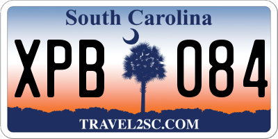 SC license plate XPB084