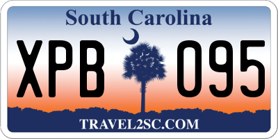 SC license plate XPB095