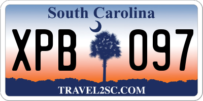 SC license plate XPB097