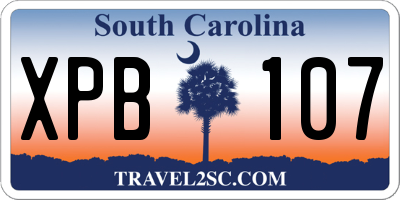 SC license plate XPB107