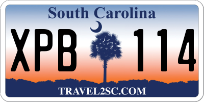 SC license plate XPB114