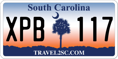 SC license plate XPB117