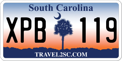 SC license plate XPB119