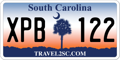 SC license plate XPB122