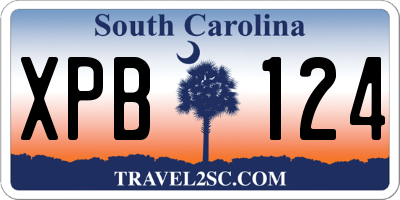 SC license plate XPB124