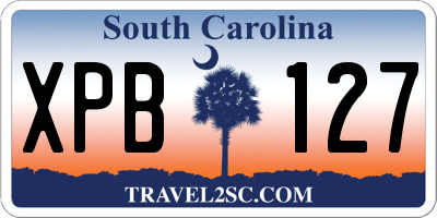 SC license plate XPB127