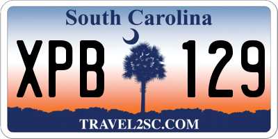 SC license plate XPB129