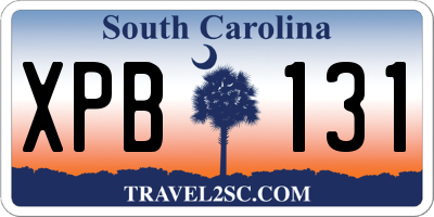 SC license plate XPB131