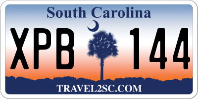 SC license plate XPB144
