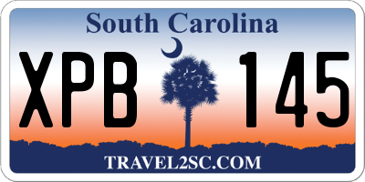 SC license plate XPB145