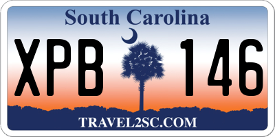 SC license plate XPB146