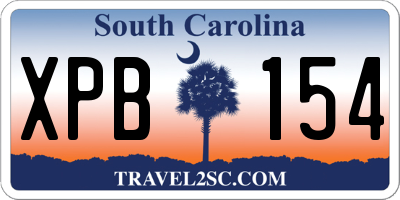 SC license plate XPB154