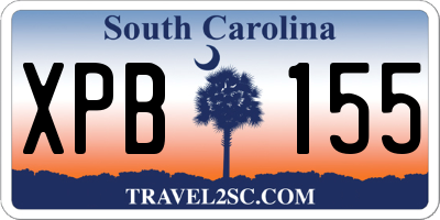 SC license plate XPB155