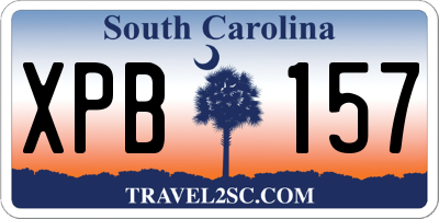 SC license plate XPB157