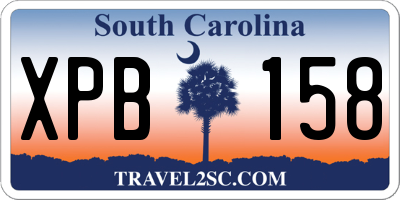 SC license plate XPB158