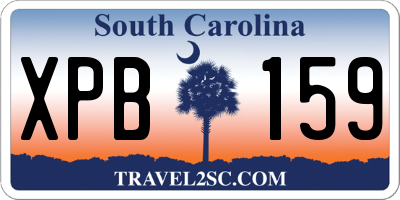 SC license plate XPB159