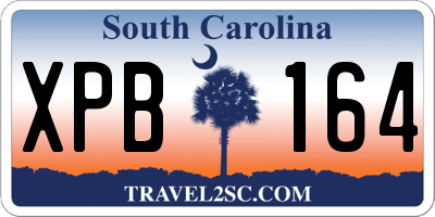 SC license plate XPB164