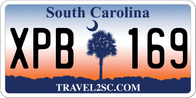 SC license plate XPB169