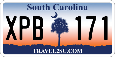 SC license plate XPB171