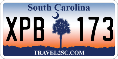SC license plate XPB173