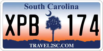 SC license plate XPB174