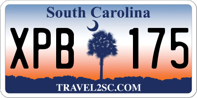 SC license plate XPB175