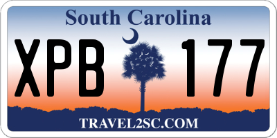 SC license plate XPB177