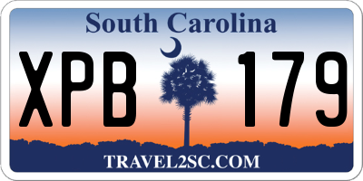 SC license plate XPB179