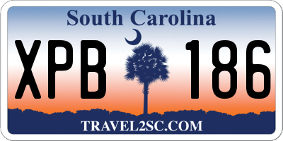 SC license plate XPB186