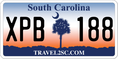 SC license plate XPB188