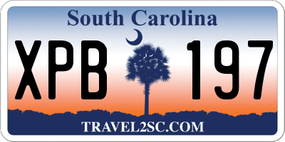 SC license plate XPB197