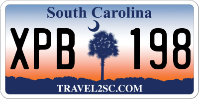 SC license plate XPB198