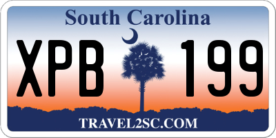 SC license plate XPB199