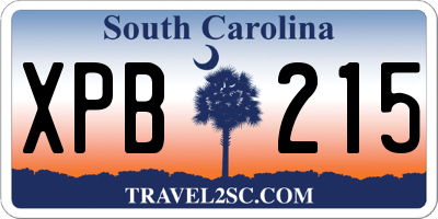 SC license plate XPB215