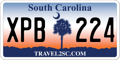 SC license plate XPB224
