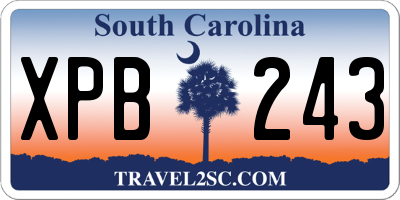 SC license plate XPB243