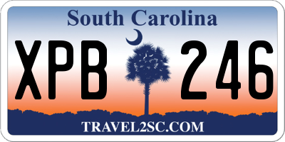 SC license plate XPB246