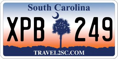 SC license plate XPB249