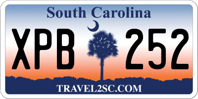 SC license plate XPB252