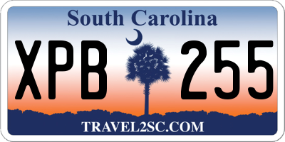 SC license plate XPB255