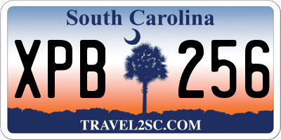 SC license plate XPB256