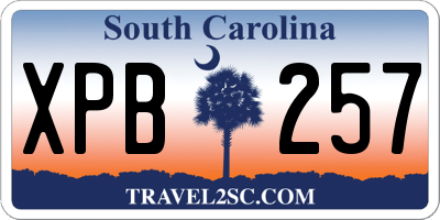 SC license plate XPB257