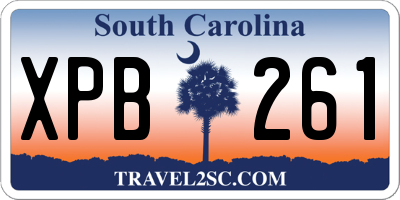 SC license plate XPB261