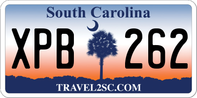 SC license plate XPB262